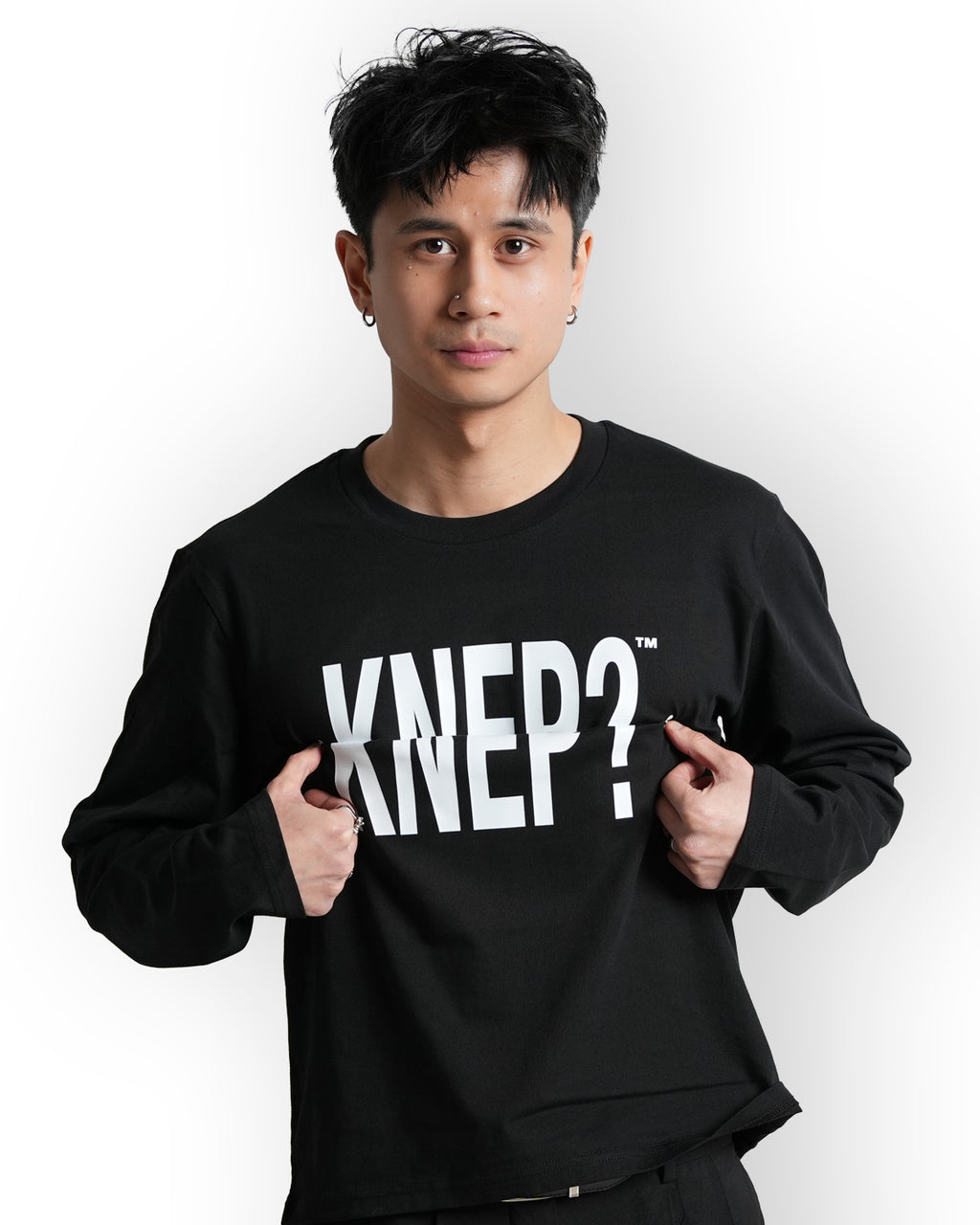 "Knep?" Long sleeve Sort