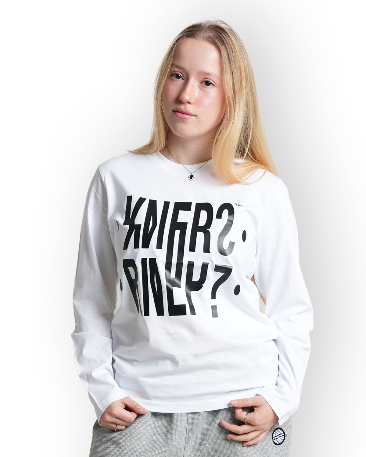 "Knep?" Long sleeve Hvid