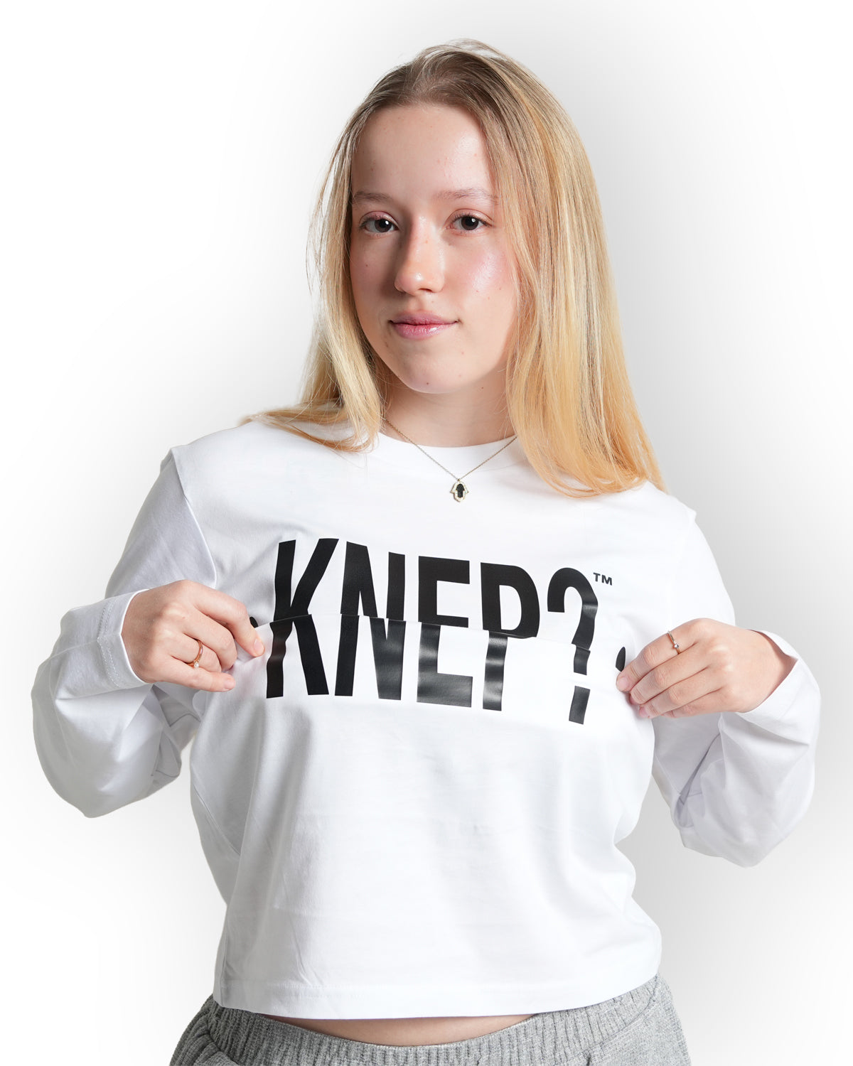 "Knep?" Long sleeve Hvid