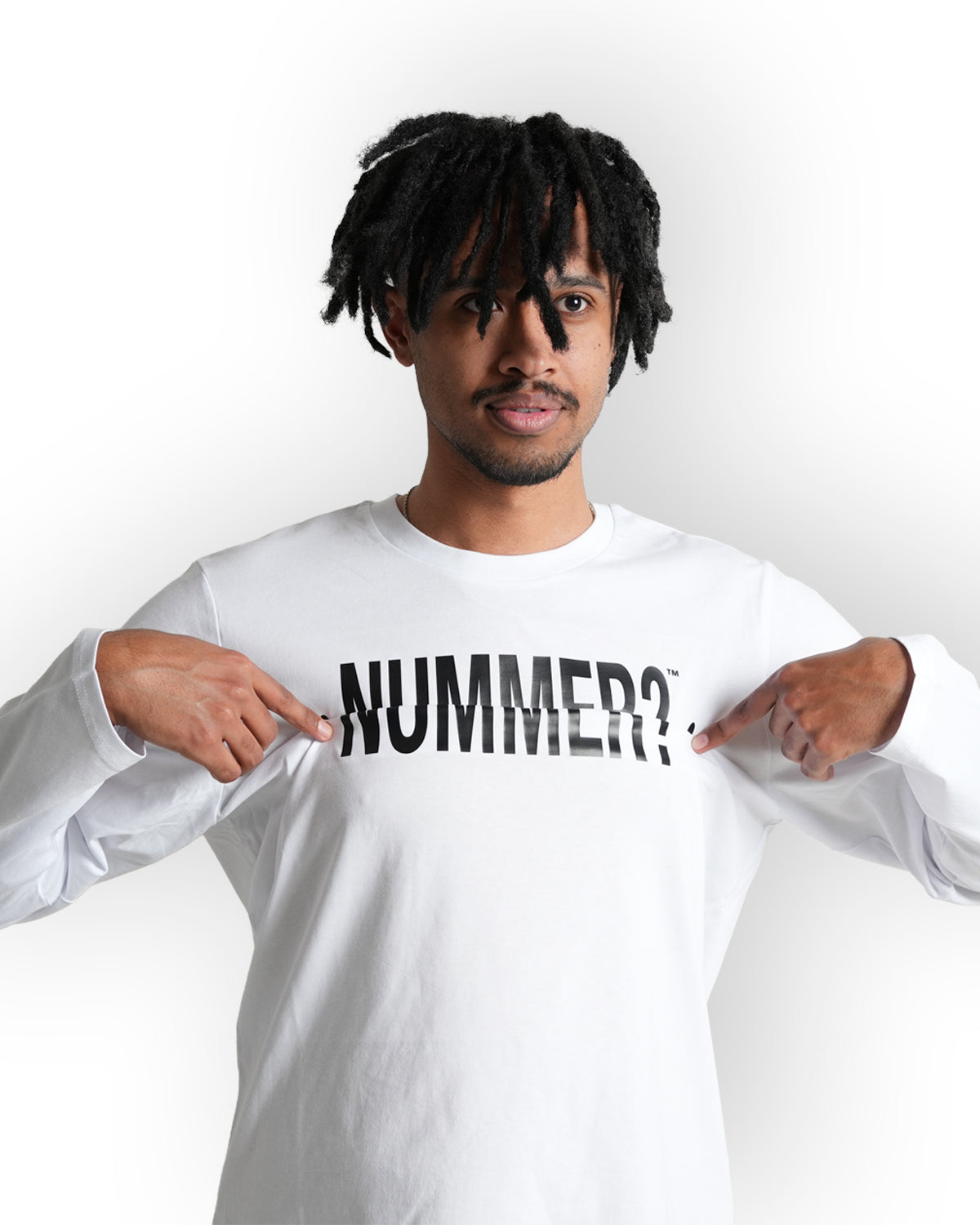 "Nummer?" Long sleeve Hvid