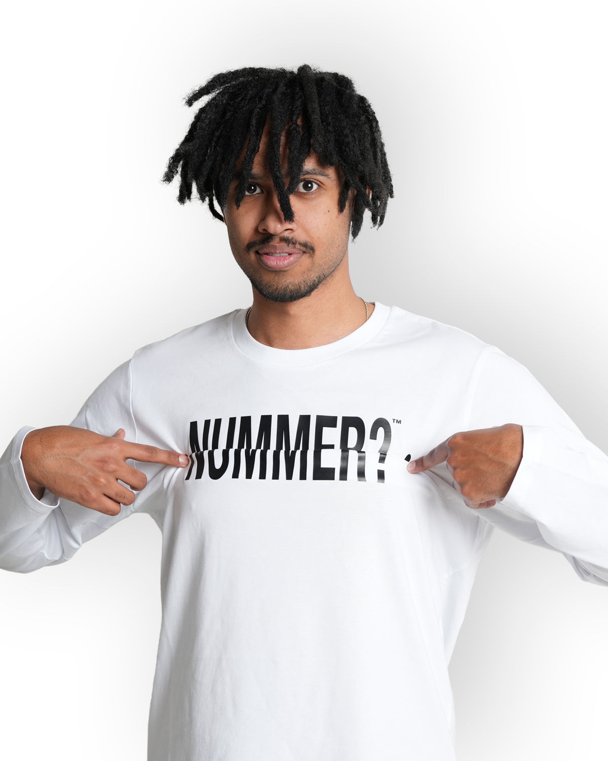 "Nummer?" Long sleeve Hvid