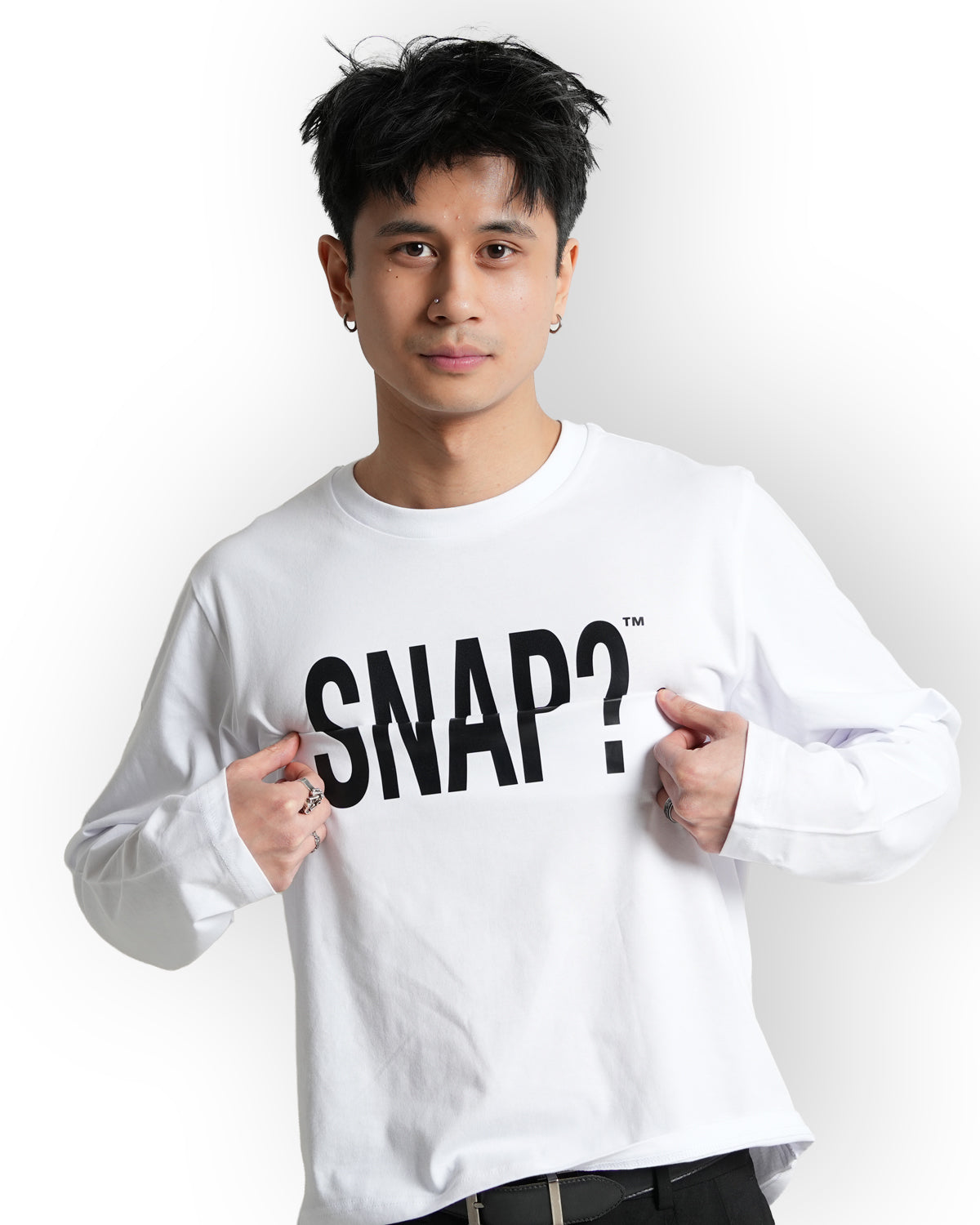 "Snap?" Long sleeve Hvid