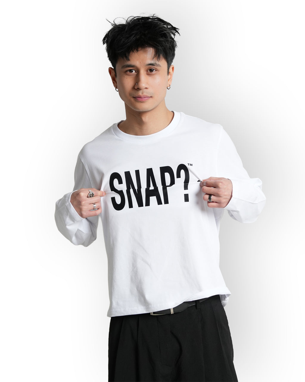 "Snap?" Long sleeve Hvid