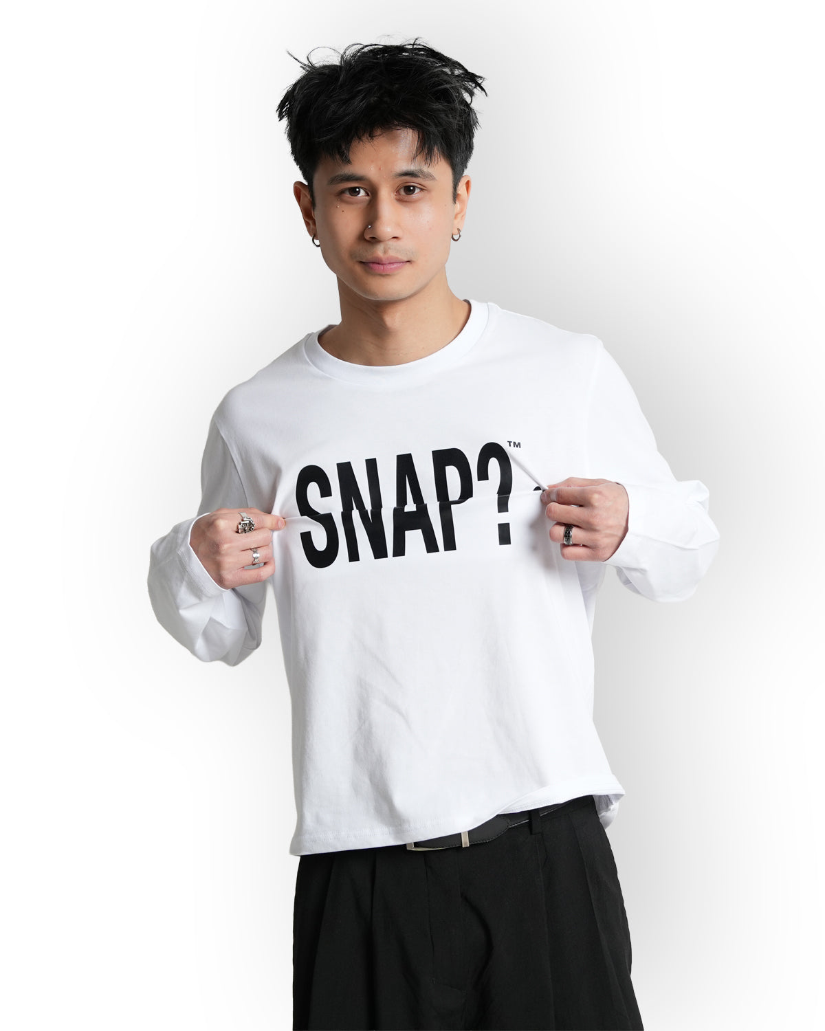 "Snap?" Long sleeve Hvid