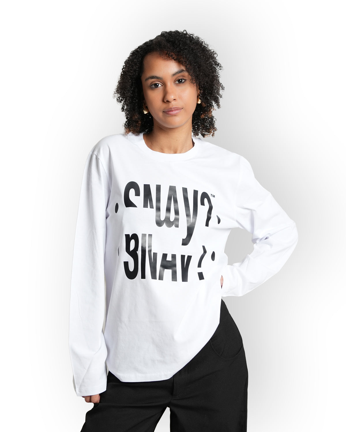 "Snav?" Long sleeve Hvid