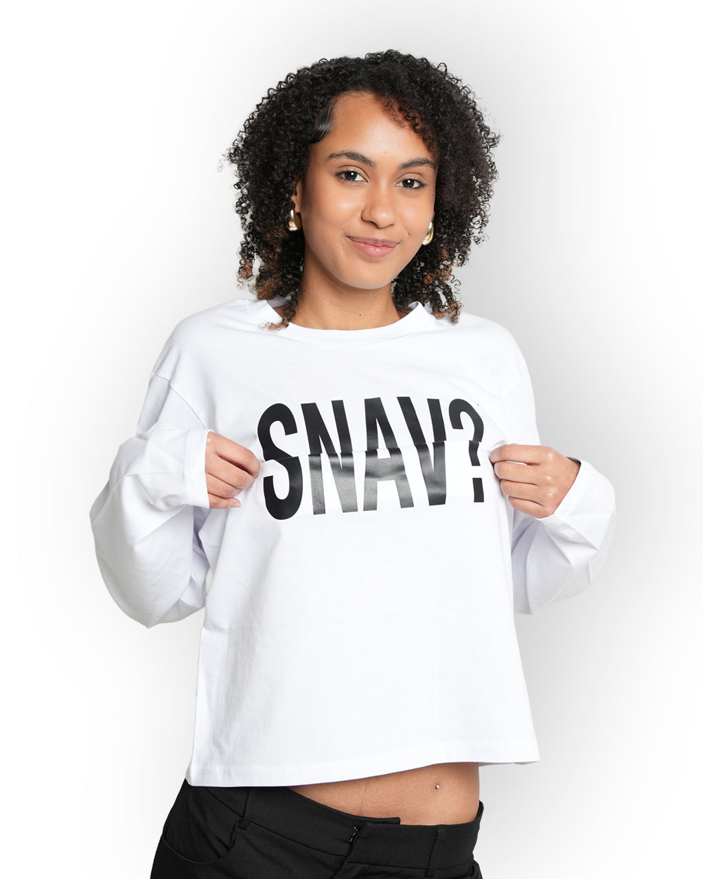 "Snav?" Long sleeve Hvid