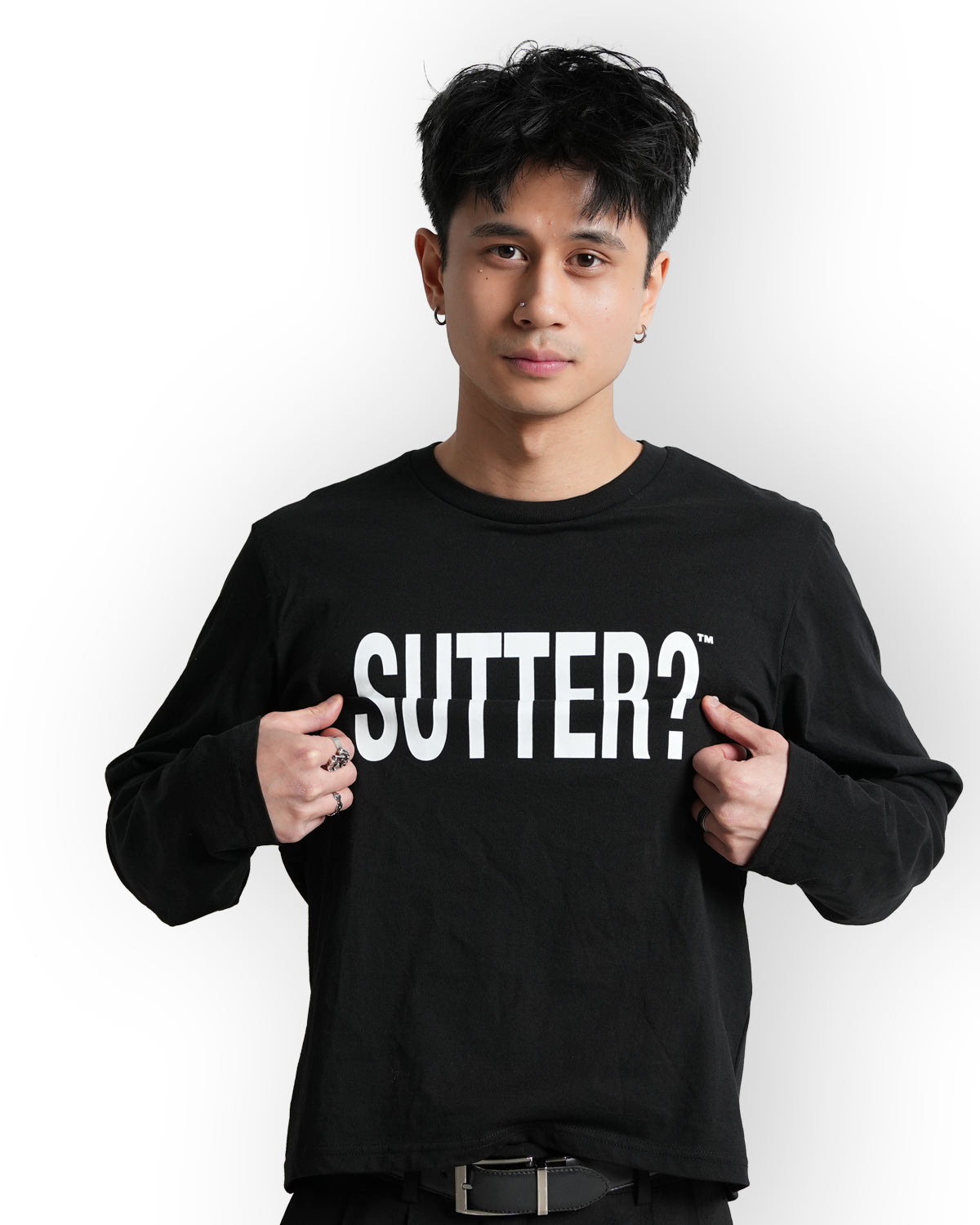 "Sutter?" Long sleeve Sort