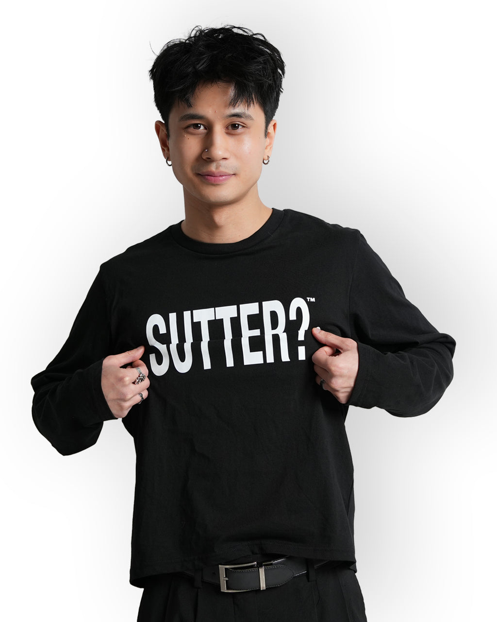 "Sutter?" Long sleeve Sort