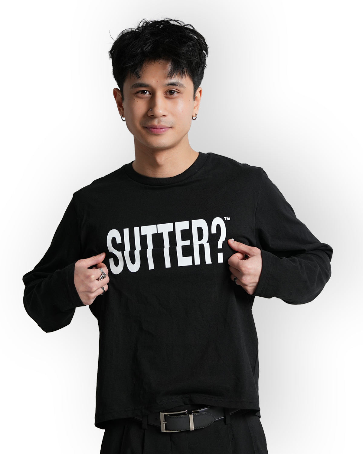 "Sutter?" Long sleeve Sort